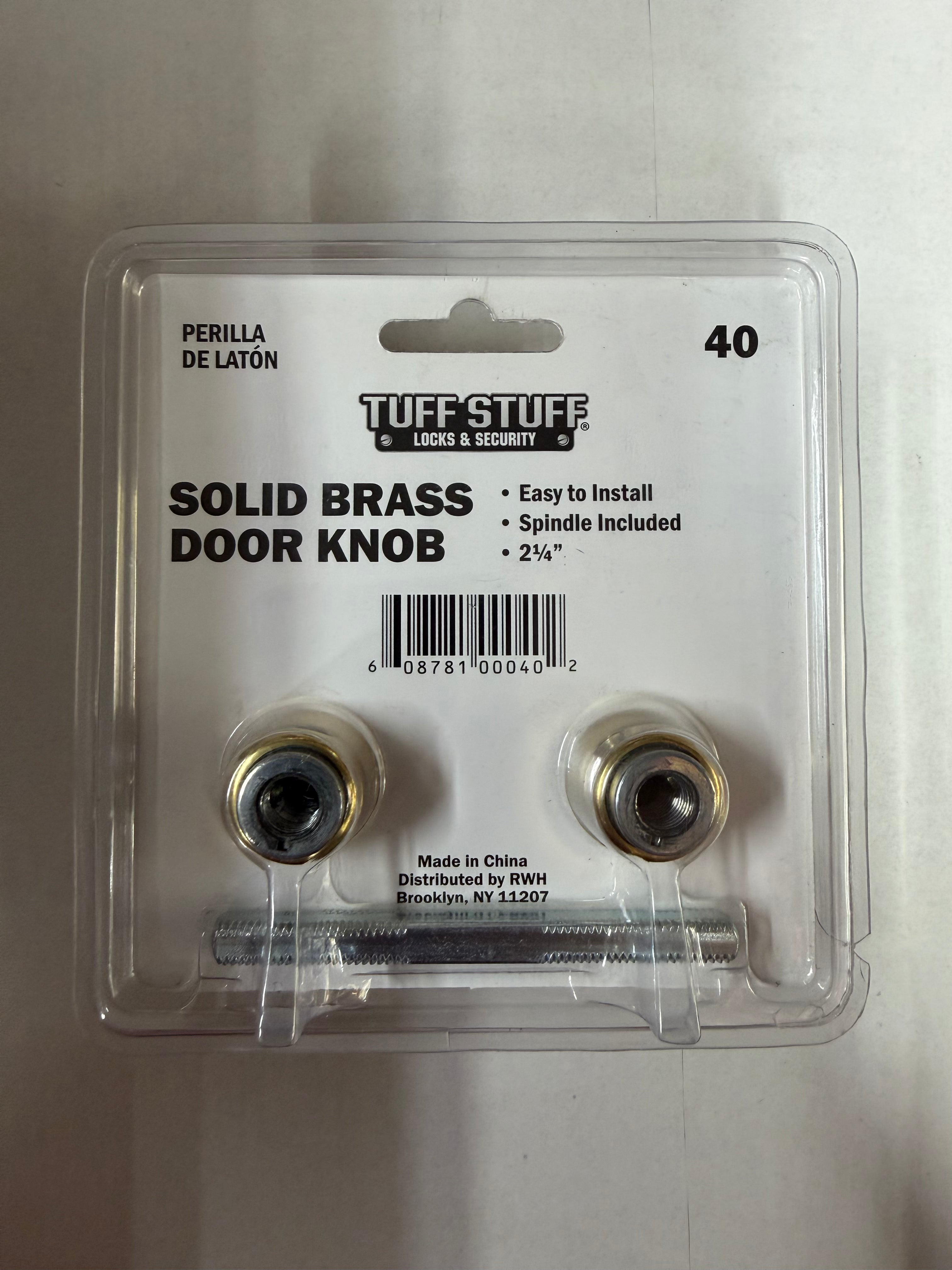 Tuff Stuff Solid Brass Door Knob