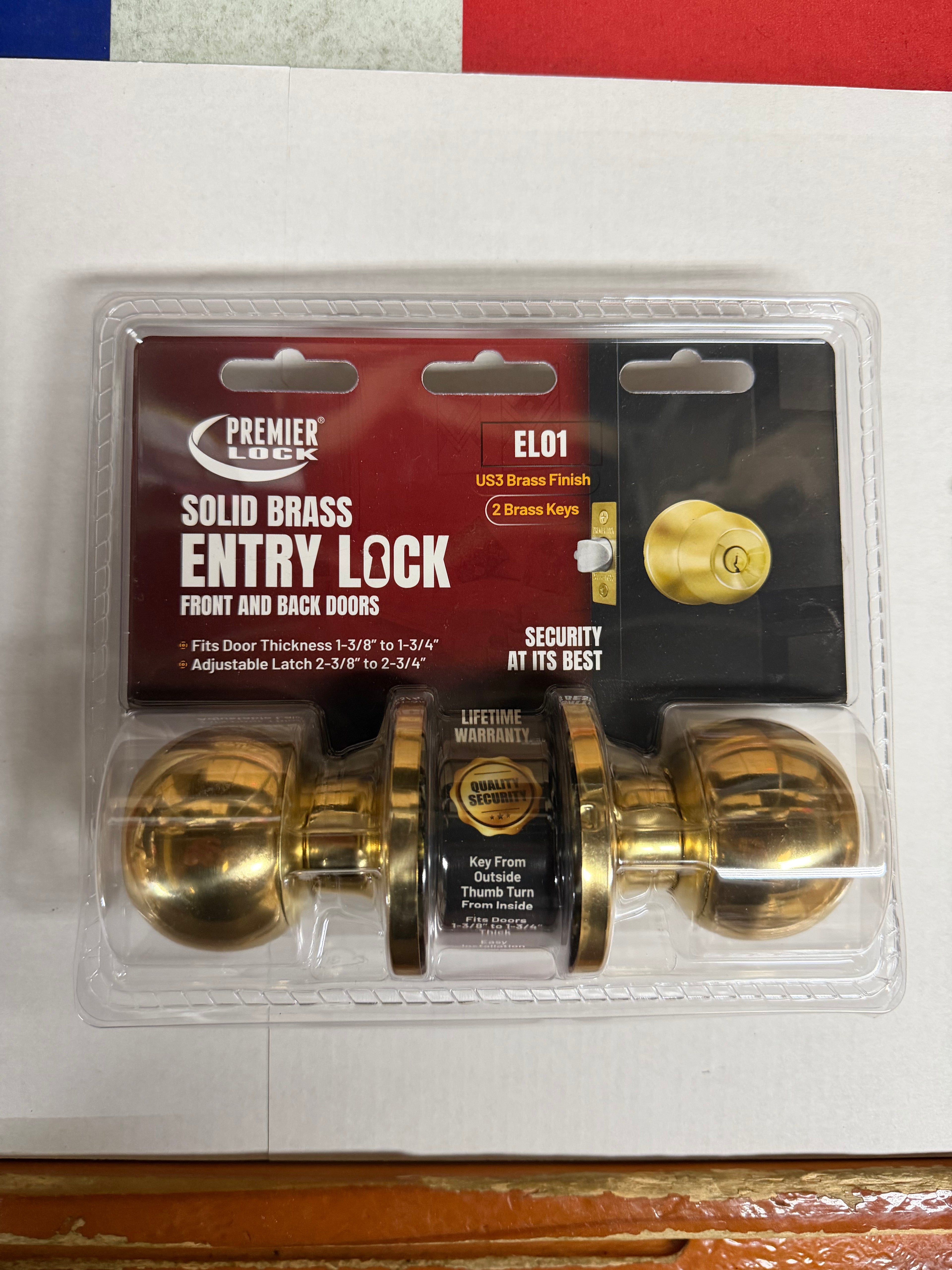 Solid Brass Entry Lock
