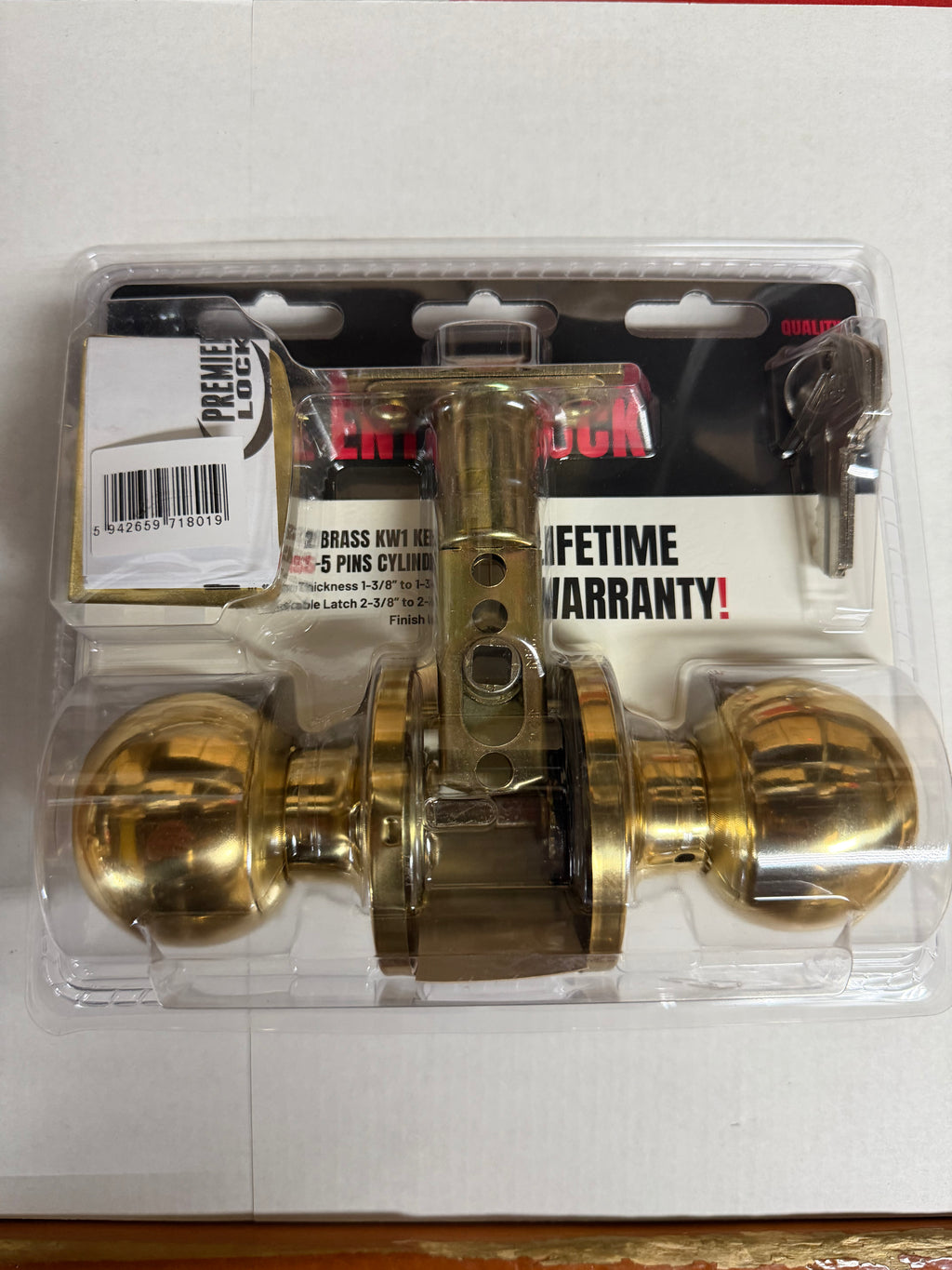 Solid Brass Entry Lock