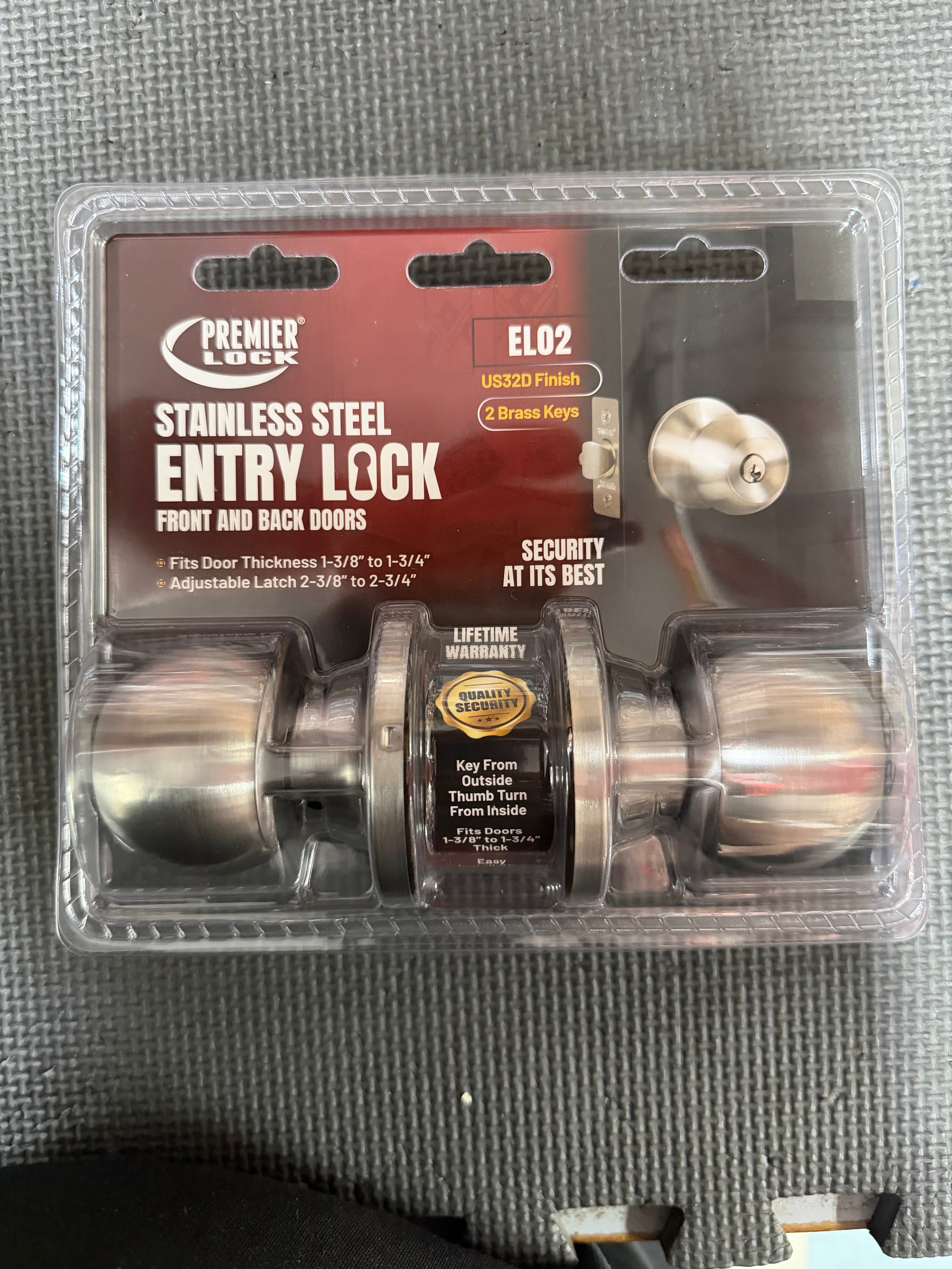 Solid Brass Entry Lock